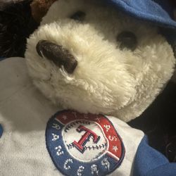 Major League Baseball Texas Rangers Plush Cream Bear With Tags 2005