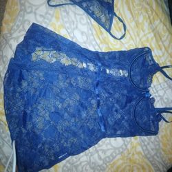 Xs Lingerie Set Diamond Dark Blue 