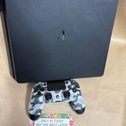 Playstation 4 Slim Gaming Console - Only $1 Today Pay The Rest Later! 