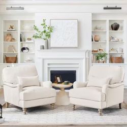 Ivory Accent Chair Set Of 2 