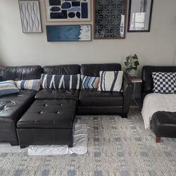 Couch, Chaise and Ottoman For Sale