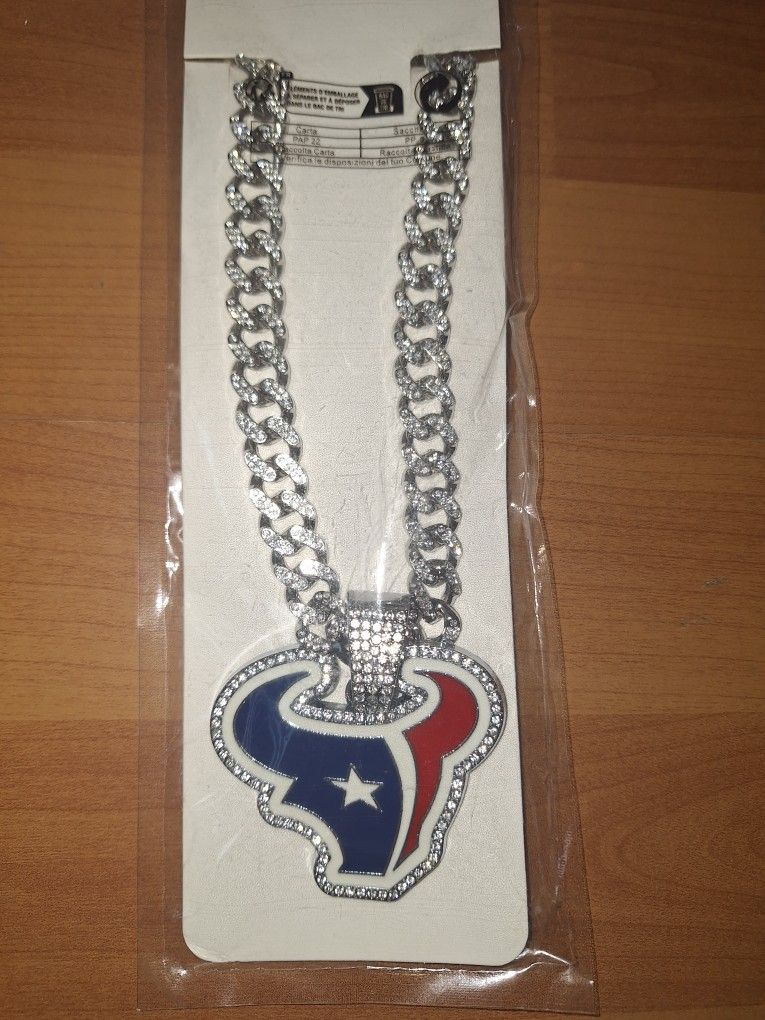 Houston Texans Rhinestone Pendant Necklace