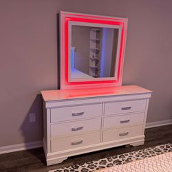 LED DRESSER AND MIRROR NEW IN BOX
