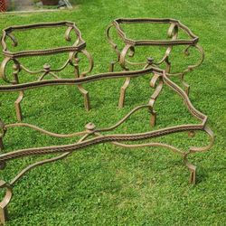 3 Metal Tables With Glass