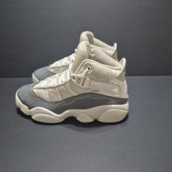 Nike Air Jordan 6 Rings (PS) White/Cool Grey 323432 121 Size 12c