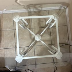 A Set Of 2 Glass End Table 