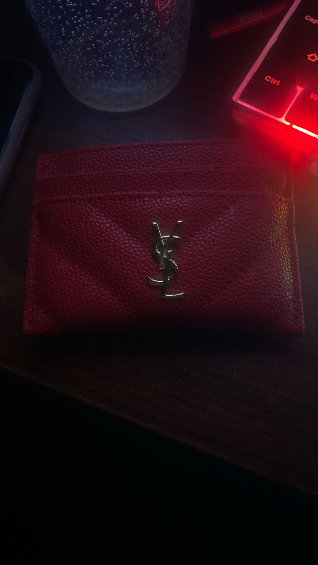 YSL red wallet