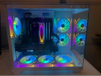 🔥 White RGB Gaming PC – RTX 3060 Ti – Ready to Plug & Play 🎮