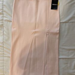 Pink Forever 21 Midi Skirt