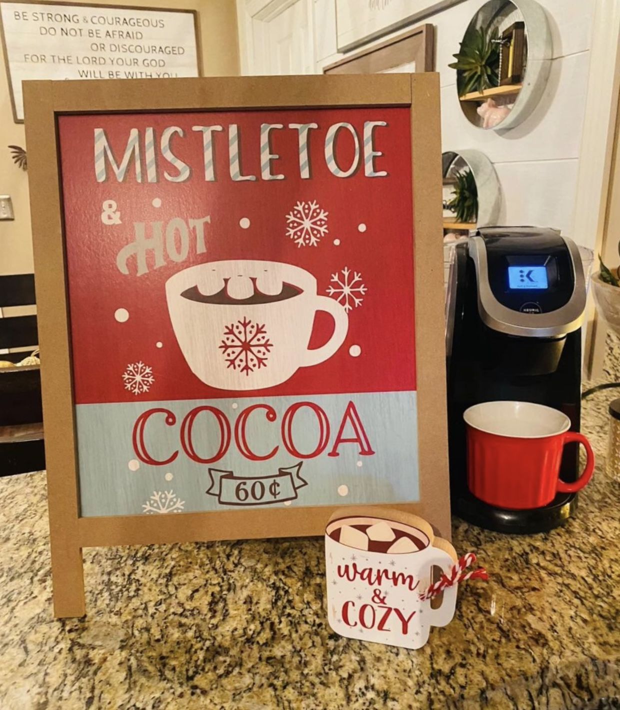 20” Sign Double Sided With Black Chalk Board Easel