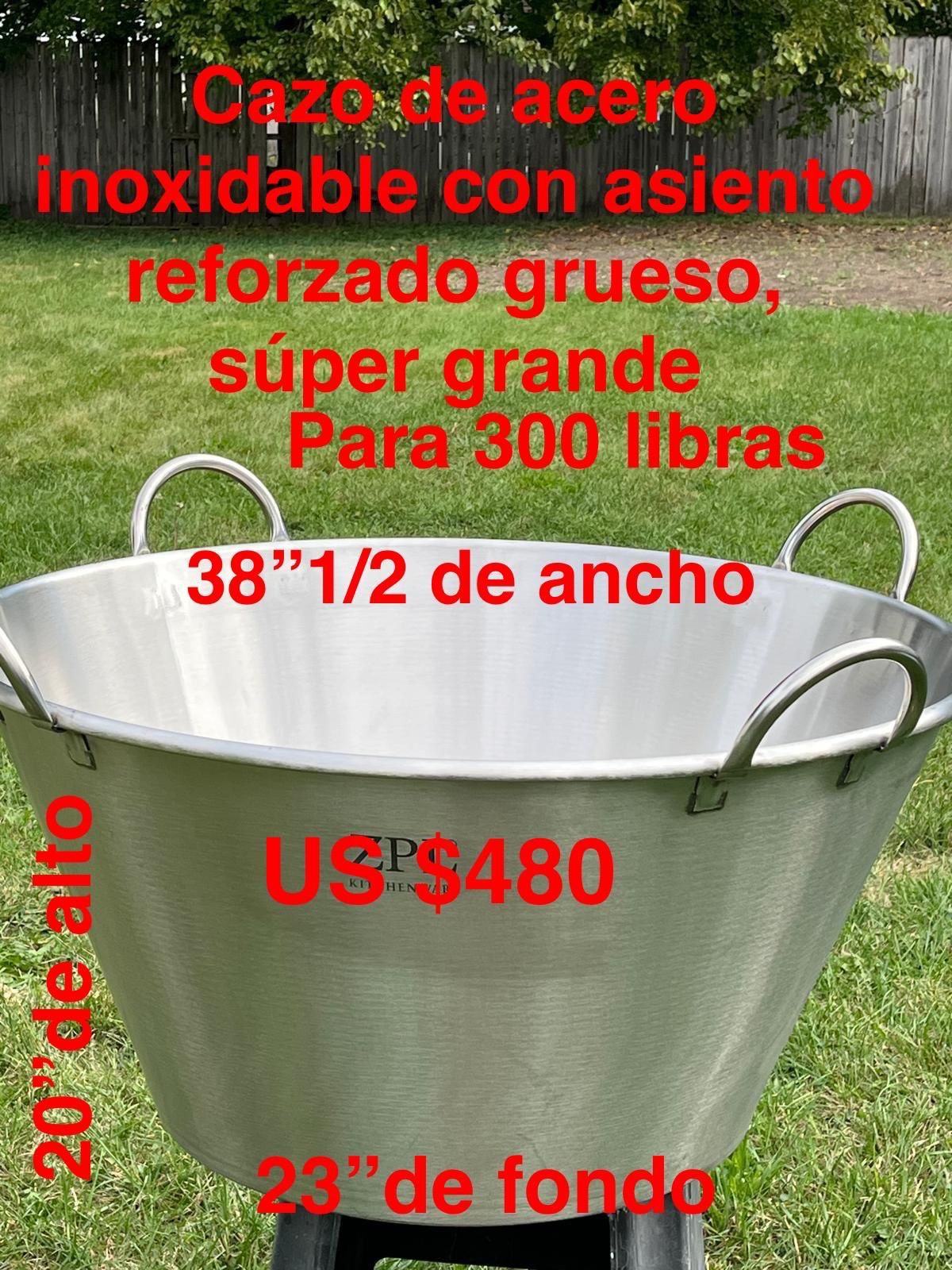 Cazo Chicharronero Súper Grande Con Asiento Reforzado Grueso 