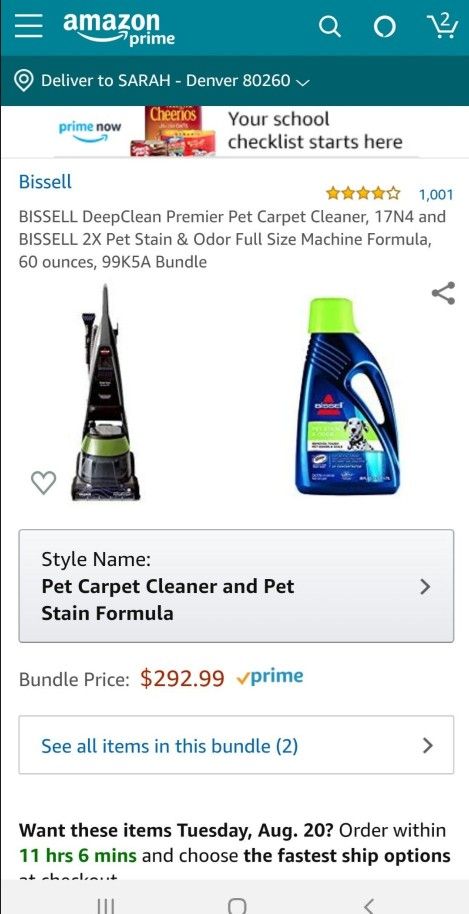 Bissel Deep Clean Pet Pro Carpet Cleaner