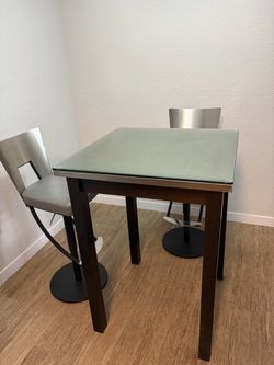 Glass High Top Bar Table – Good Condition - $150 OBO