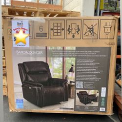 Barcalounger Bryson Leather Power Rocker Recliner with Power Adjustable Headrest