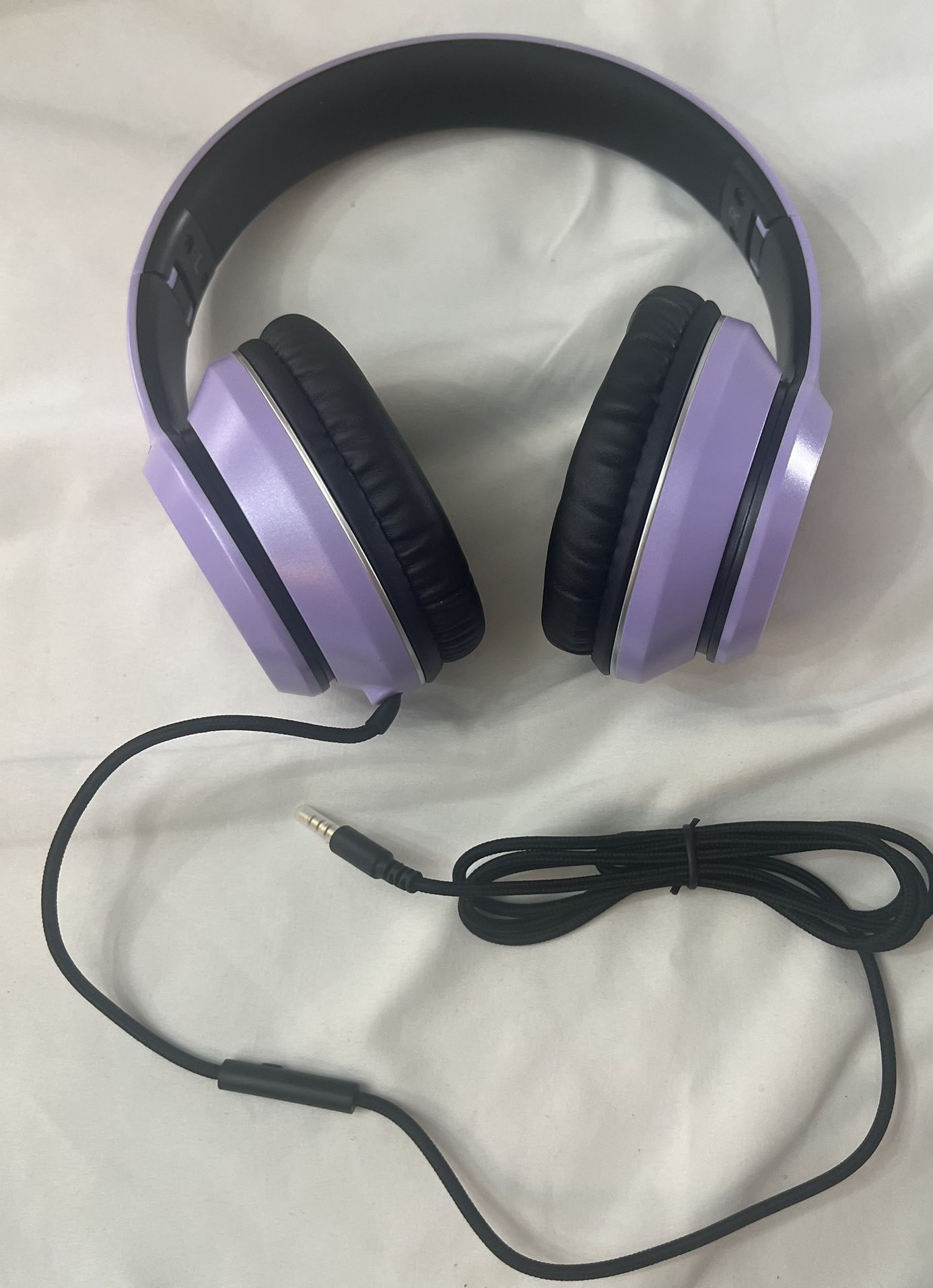 LORELEI X8 Over-Ear Wired Headphones with Microphone with 1.45m-Tangle-Free Nylon Line&3.5mm Plug,Lightweight Foldable & Portable Headphones