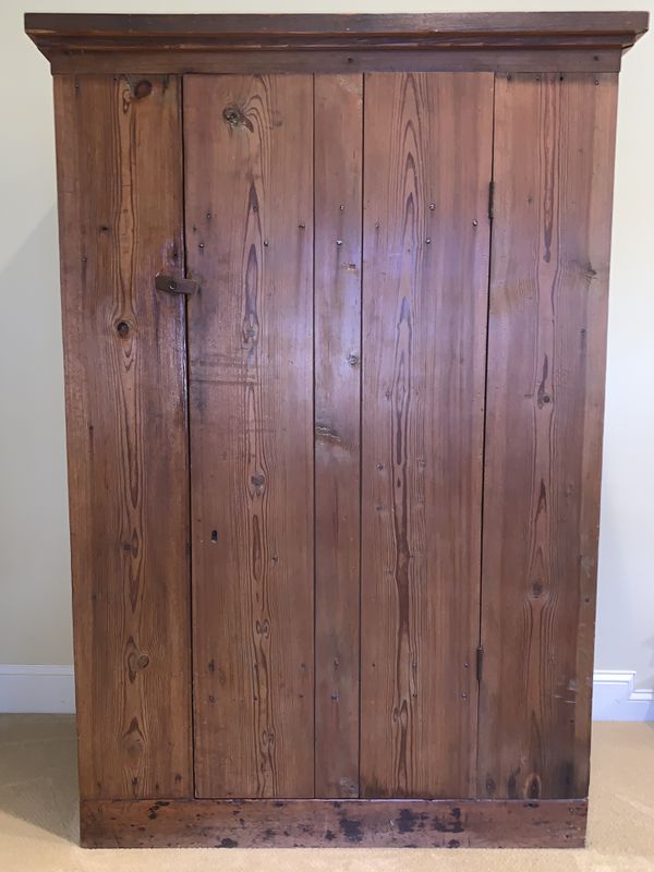 Early American Primitive Antique Pine Harness Cover / Armoire