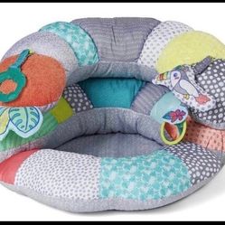 Infantino 2-In-1 Tummy Time & Seated Support - For Newborns And Older Babies, With Detachable Support Pillow And Toys, For Development Of Strong Head 