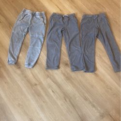 Boys 3 Pairs Gray Joggers/sweats 