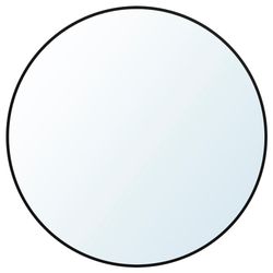 IKEA LINDBYN Round Mirror – Black, Pre-Owned