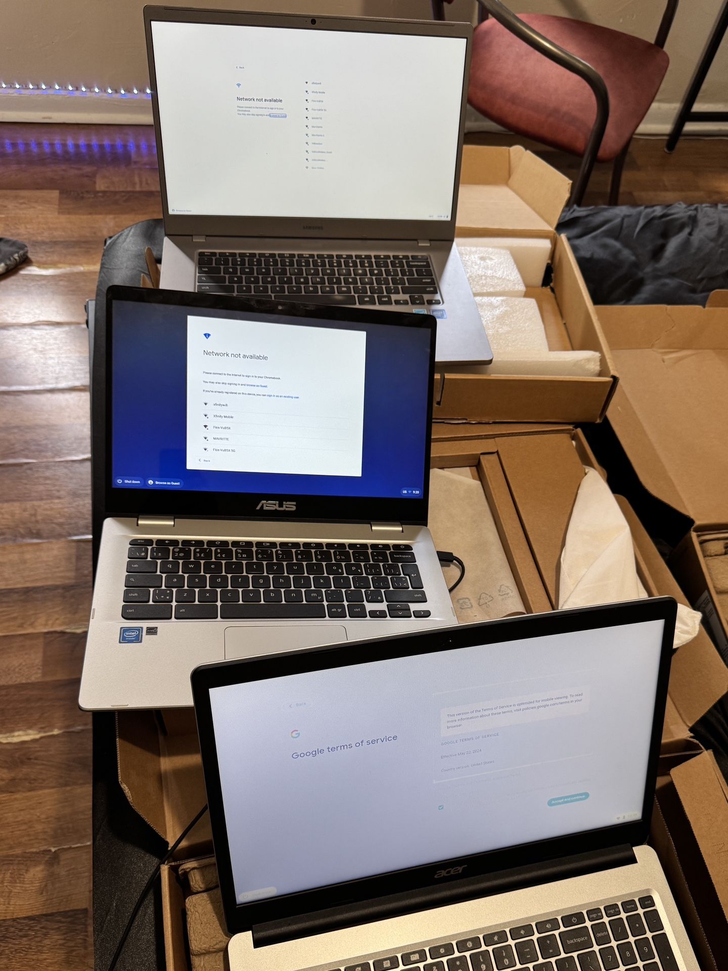 New Chromebooks Asus, Acer And Samsung 