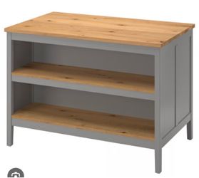 IKEA Kitchen Island with Open Shelves
