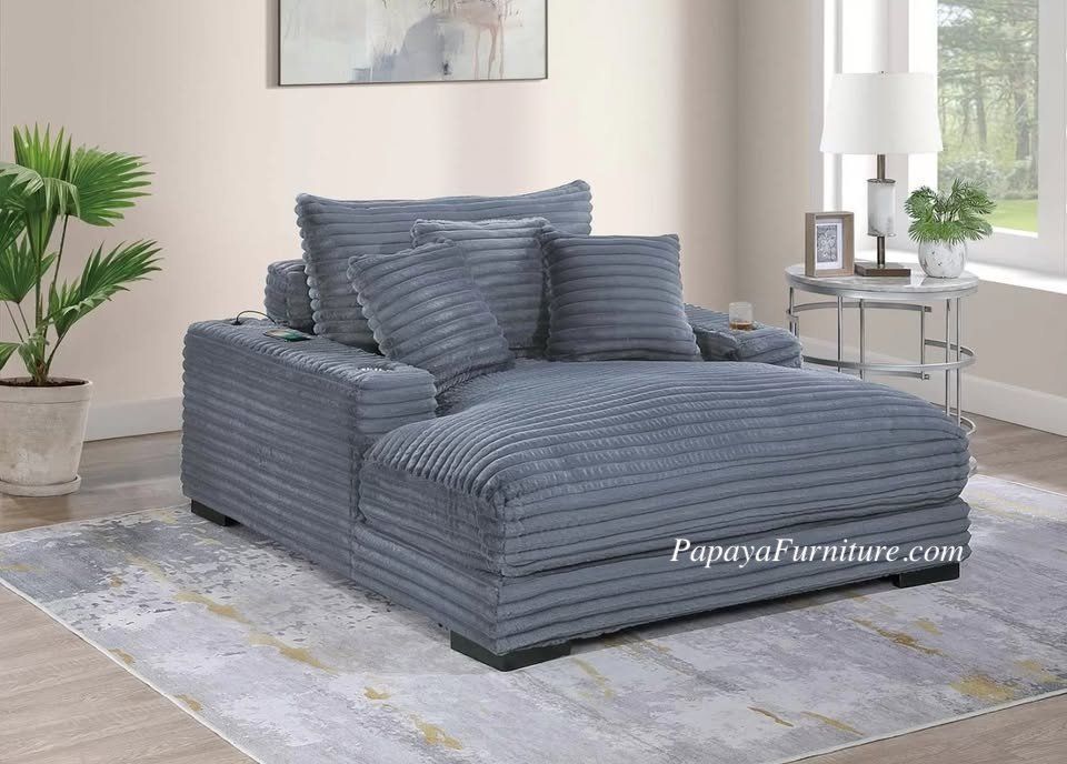 NEW Extra Large XL Chaise Lounge Lounger Chair Sofa Loveseat Grey Ivory Black Beige Ashley Big SALE