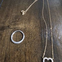 Diamond Ring And Necklace 