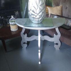 Silver Painted Wall Table 