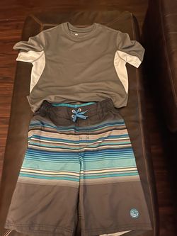 Boys swim shorts & Swim shirt. Sz LG (14-16)