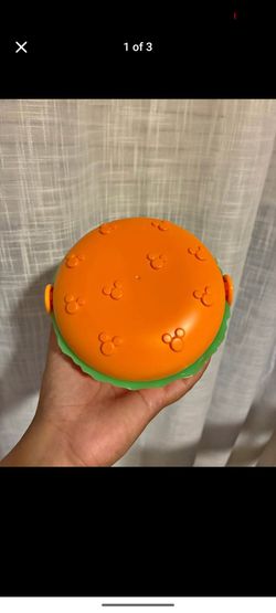 Mickey mouse burger/ lunch box w/ utensils