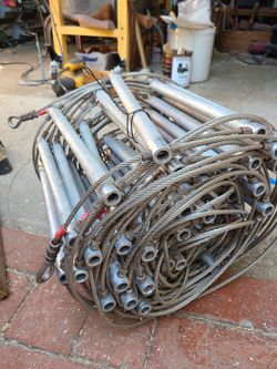 >50 foot custom made stainless steel circus ladder