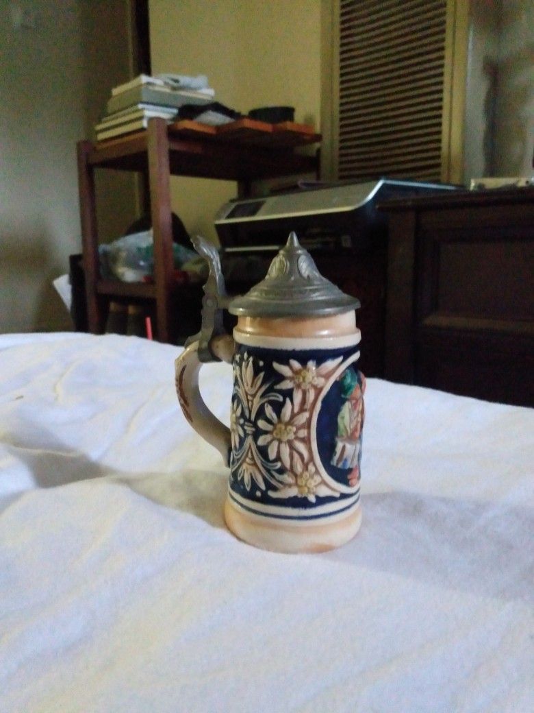 Vintage Mini 🍺 Beer Stein Lidded Made In Germany 