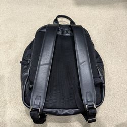 ISM Leather Backpack Black Gold Blue