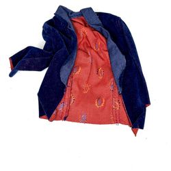 Vintage Barbie Navy Blue Velvet Jacket