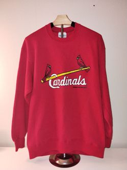 Vintage 80s 90s St Louis Cardinals Velva Sheen Crewneck Sweatshirt Adult XL Red