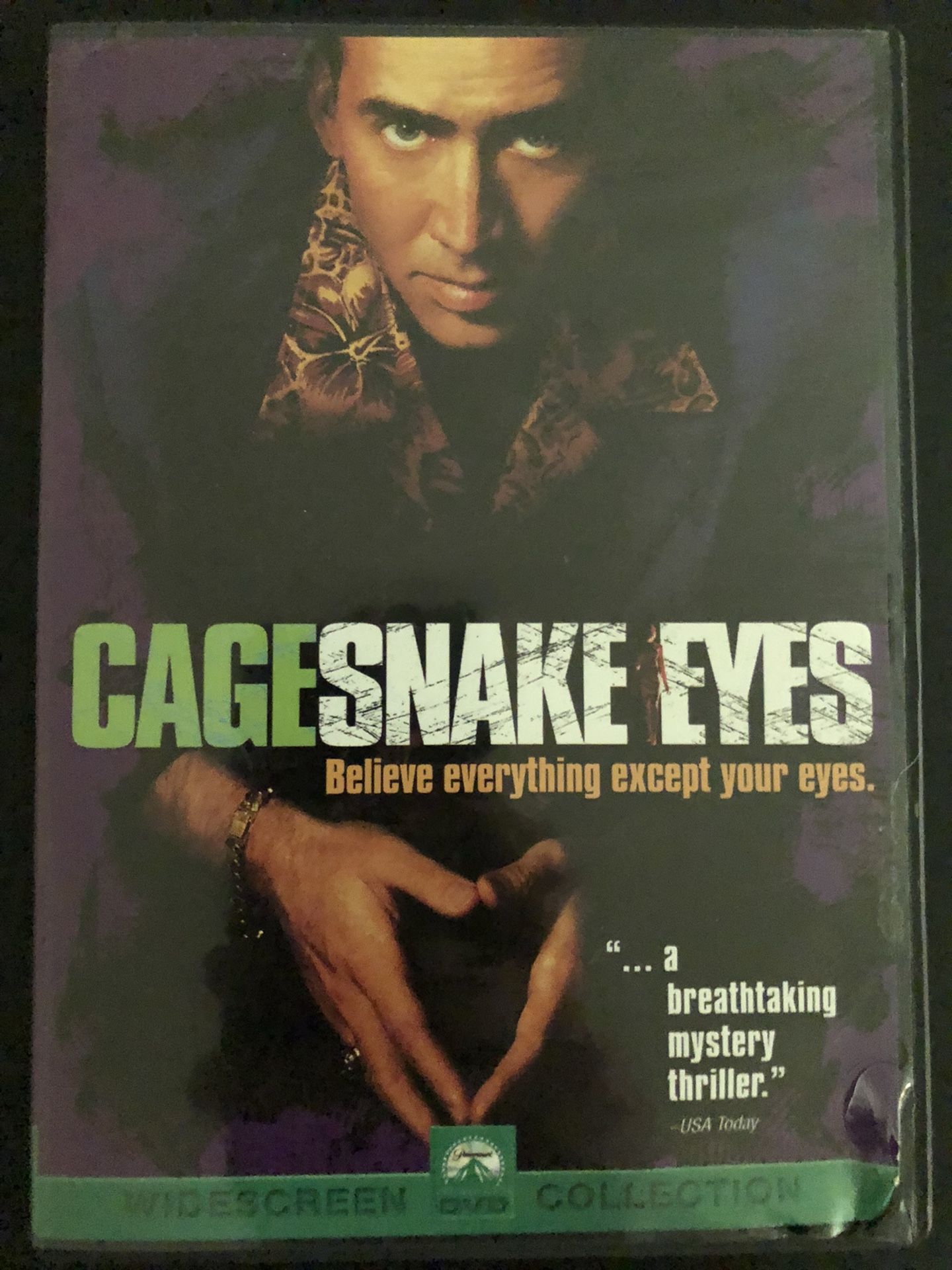 Nicholas Cage Snake Eyes DVD