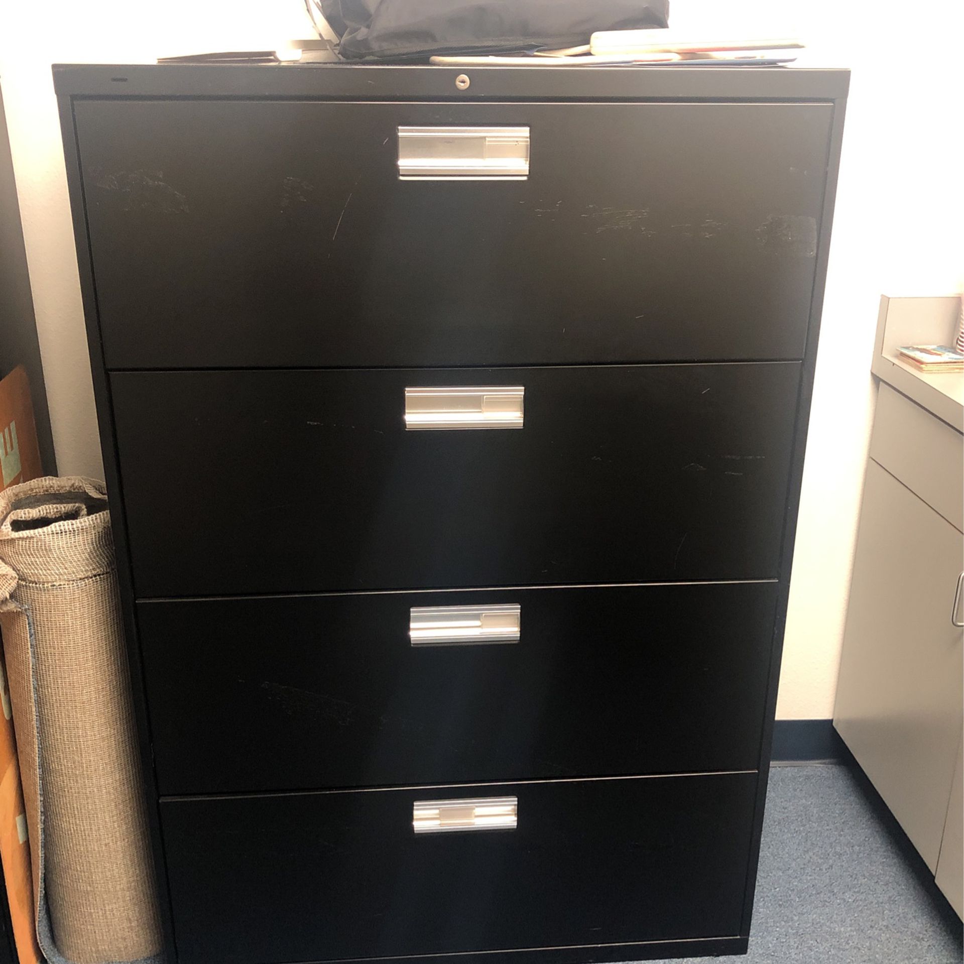 (2) Two Black File Cabinets @ $100 Each