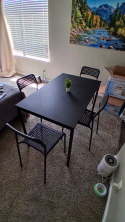 Ikea table with 4 chairs