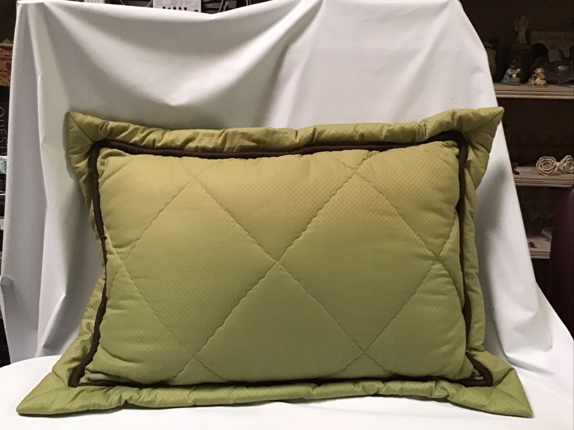 Custom Made Flange Standard Pillow Sham w/ jumbo cord