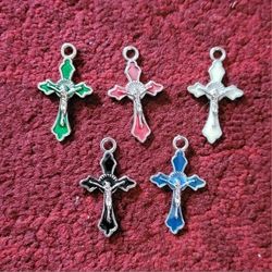 Crosses, Red, Blue, Green, White & Black. 50 Pieces