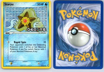 Staryu 77/107 Common Deoxys Pokemon Reverse Holo Lightly Played