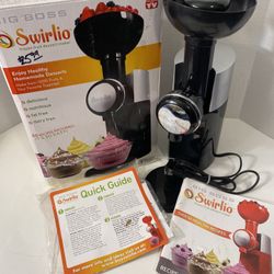 Big Boss Swirlio Frozen Fruit Dessert Maker; New Open Box Never Used, Complete w/ Recipe Book