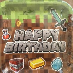 Minecraft Birthday Decorations Set