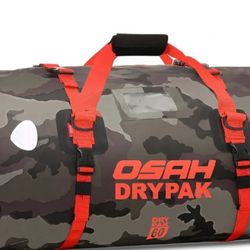 BORLENI 60L Motorcycle Dry Bag Waterproof Motorcycle Luggage Bag Motorcycle Duffel Bag for Skiing Travel Hiking Camping Boating Riding Fishing 