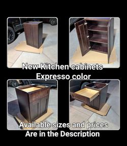 Kitchen cabinets! New! Expresso color! Available sizes and prices are in the description!👁️👁️