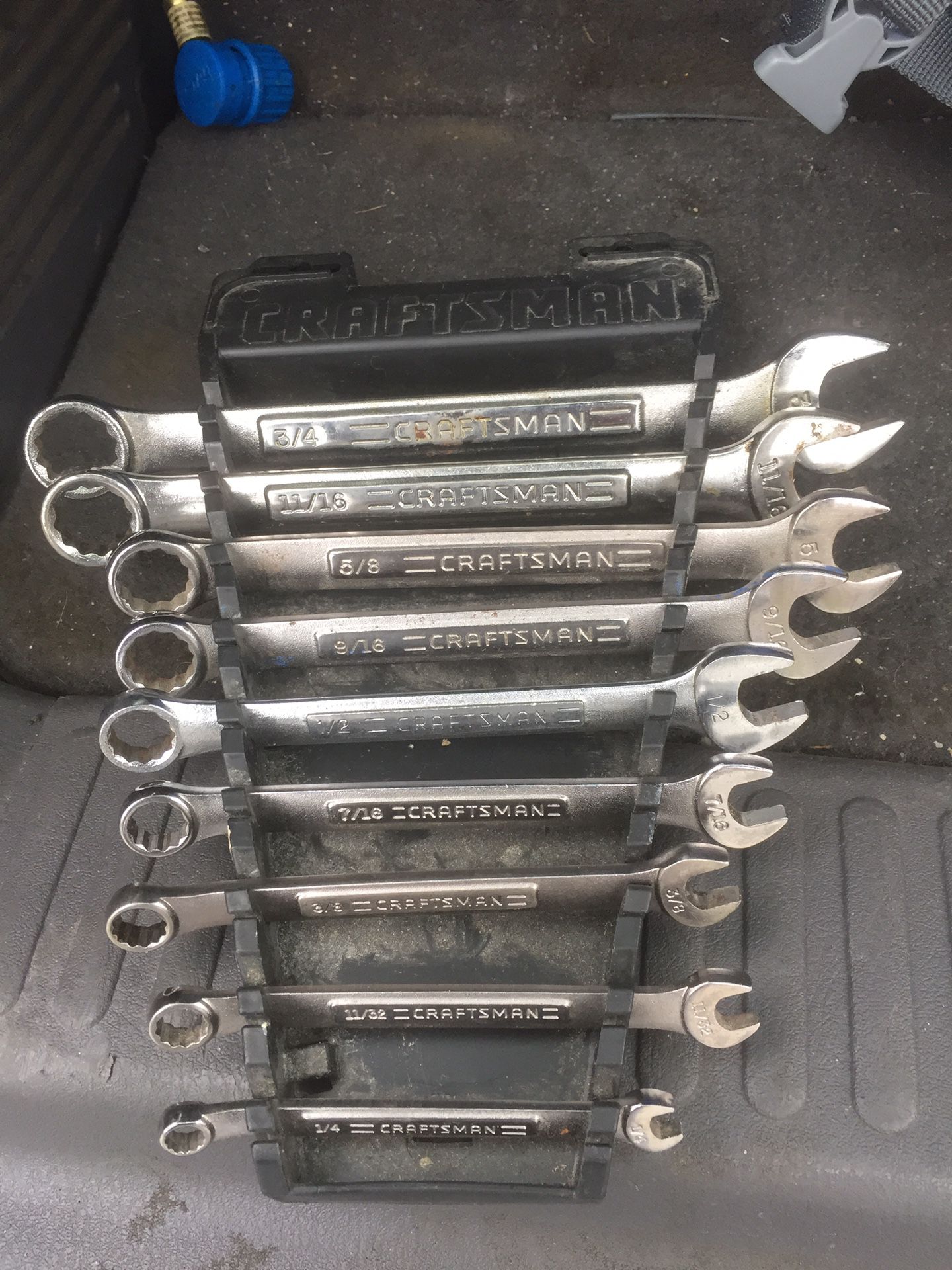 9 pieces Craftsman wrench set 1/4 to 3/4