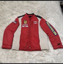 Vintage Ferrari Style Auto Racing Corner Worker Jacket Canadian Grand Prix M