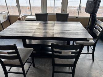 Counter Height Dining Table with 5 Chairs