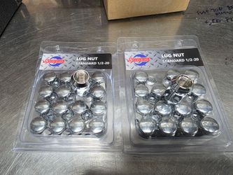 (32 PIECES) Steeleng Chrome Lug Nuts Standard 1/2-20