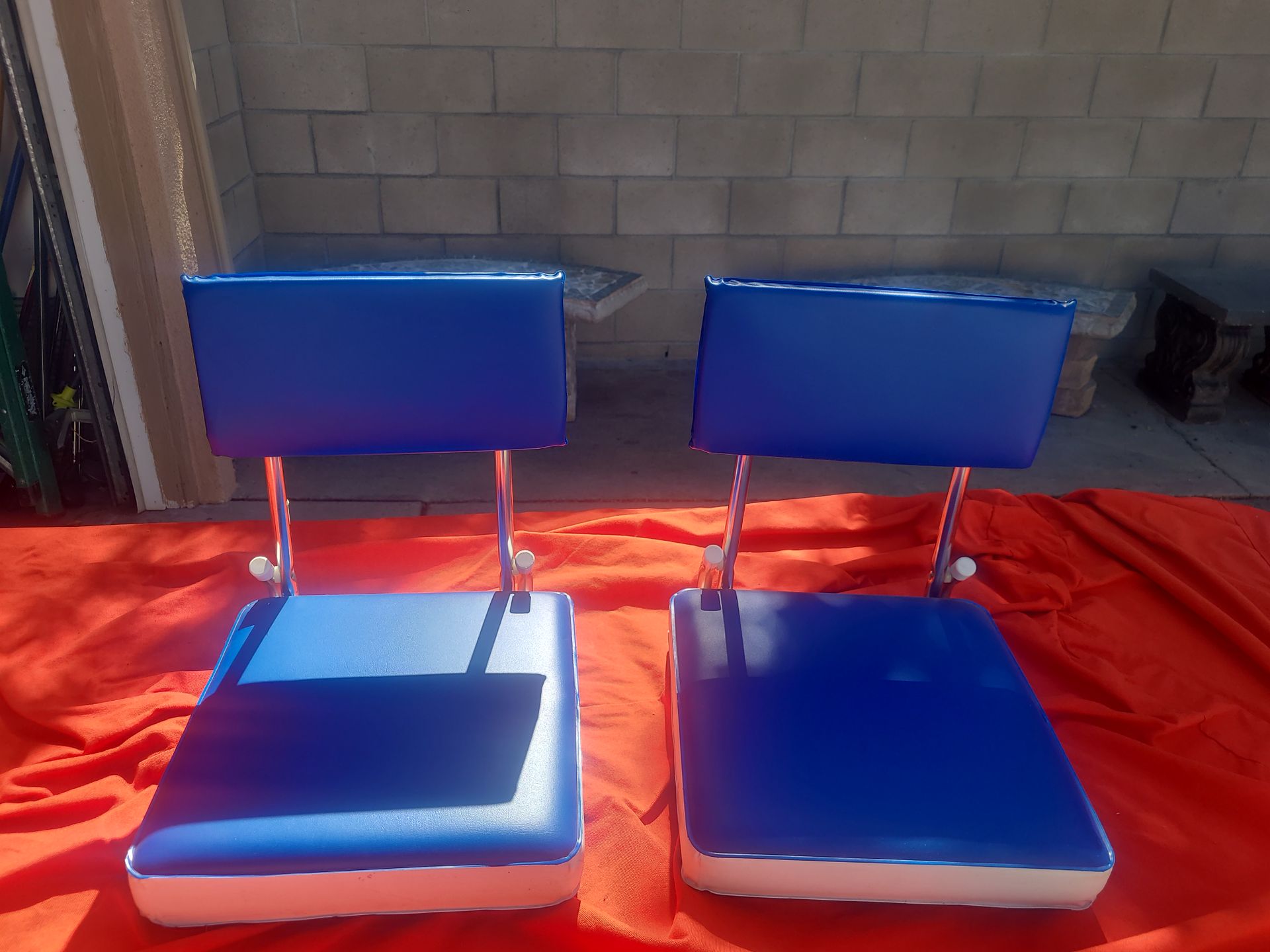 Vintage bleacher stadium cushions